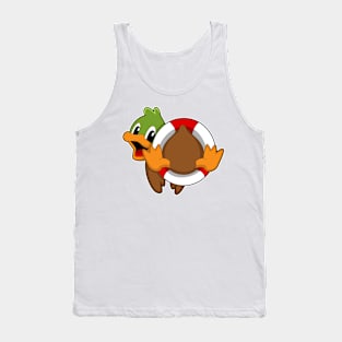 Duck with Swim ring Tank Top